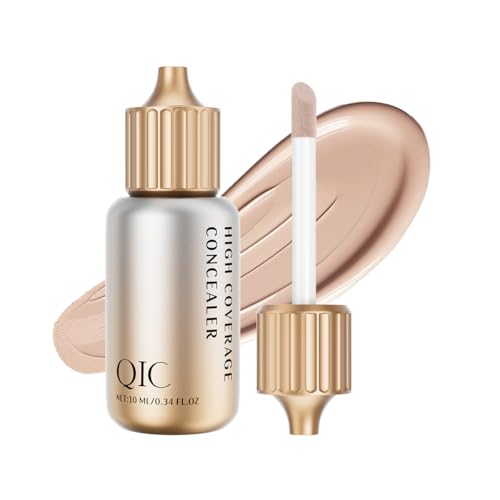QIC Under Eye Concealer - Hydrating Concealer Full Coverage for Dark Circles, Spots, Acne & Blemishes Delivers A Satin Finish, Long Wear Vegan & Cruelty-Free, Fair Rose, 0.34 FL.OZ