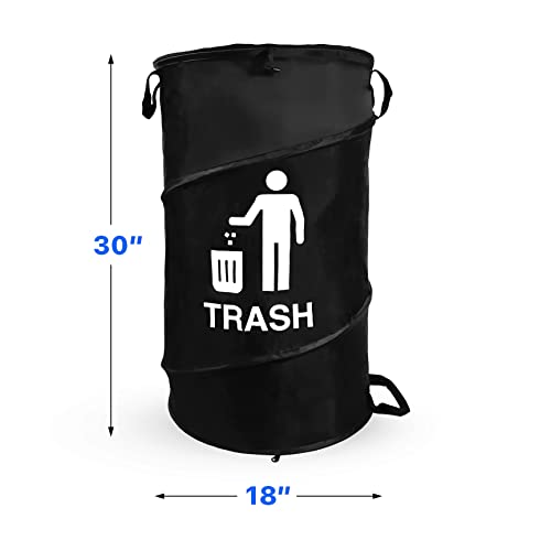 Gigco21 Gig Collections Large Durable Waterproof Combo Pop Up Recycle And Trash Collapsible Garbage Containers, Cans With Zipper Cover Great For Outdoor Indoor Use -Camping, Party, Backyard, Beach #TOP1