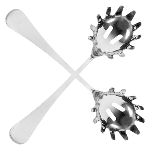 ELAYARD 2 piezas Cuchara para Espaguetis Inoxidable Reutilizable Multiusos para Pasta Fideos y Huevos Resistente y Práctica para Cocina y Profesional