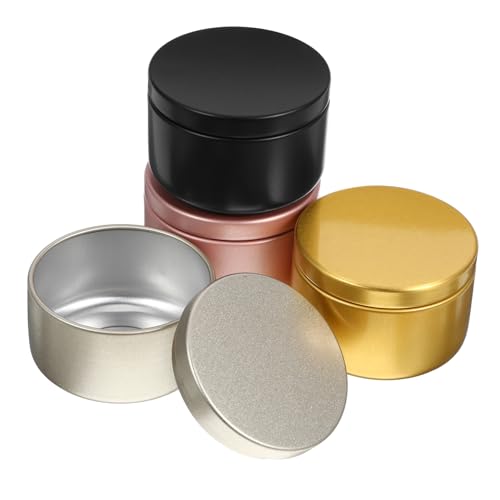 BEBEMOKO Bulk Candle Jars Thick Tin Containers Lids for Diy Candles Craft Supplies Storage