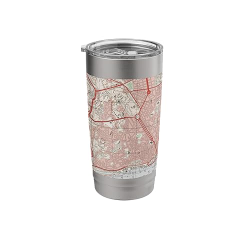 Vintage Lisbon Portugal Map (1947) Stainless Steel Insulated Tumbler