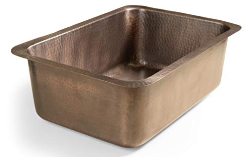 Monarch Abode 17098 Pure Copper Hand Hammered Milan Single Bowl Kitchen Sink (21 Inches) #TOP5