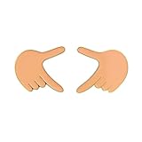 Divina Italian Design, Set mit 2 Anstecknadeln, Neapolitanischer Gesto, Pfirsich-Emaille, Metalllegierung mit Gold-Finish, 2,6 x 2 cm, Schmetterlingsverschluss