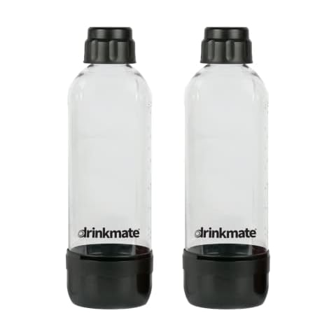 DrinkMate Carbonation Bottles (2 Pack) (1L, Black) Cover