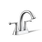 Kohler 35951-4K-CP Buckley™ Centerset Bathroom Sink Faucet, 1.0 gpm, Polished Chrome