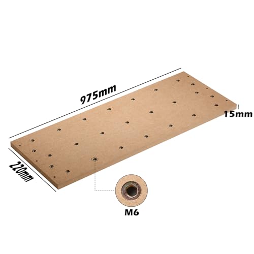 SainSmart Genmitsu Inserções roscadas 2040 MDF Spoilboard para máquina CNC Genmitsu 4040 RENO, exten