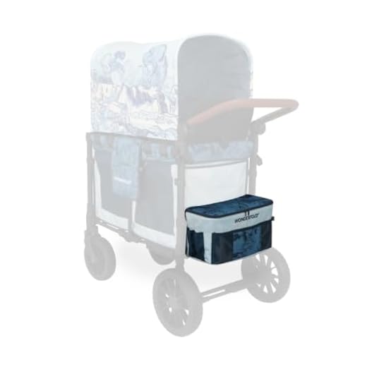 WONDERFOLD W4 Elite/Luxe Stroller Wagon Replacement Rear Fabric Basket with Zippered Cover and Outside Storage Pockets (Compatible with W4 Elite/Luxe Only) - Van Gogh Museum Landscape with Houses