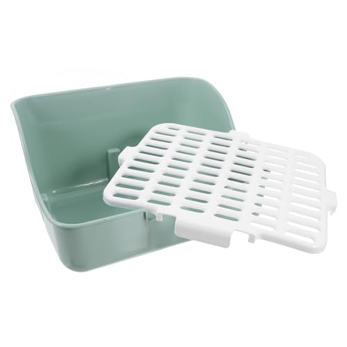 EXHUMKY Kaninchentoilette Aus Eckeinstreubox Für Haustiere Geräumig Und Stabil Für Kaninchen Meerschweinchen Und Frettchen
