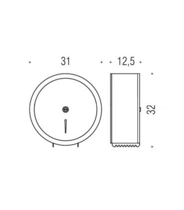 Colombo Design B9983NCR Distributore Carta Igienica Serie Hotellerie