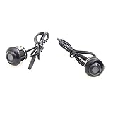 E-KYLIN Vehicle Car Auto Side View Camera, 360 Degree Angle Adjustable Side Mirror Flush Mount Camera, Mirror Image w/o Grid Lines, 22.5mm Hole Saw - Pack of 2