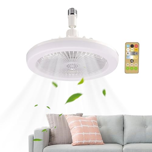 Ventilatori a soffitto con luci, lampada a soffitto dimmerabile, travi a vista lampada da ventola, controllo telecomando, illuminazione regolabile, camera da letto e cucina, 9.84x9.84x4,33 pollici