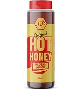 JD's Hot Honey | Premium Red Jalapeno Infused Spicy Honey with Chilli Flakes | Pizza and BBQ sauc...
