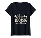 Photo Gallery donna blessed tootsie grandma grandmother cute leopard mothers day maglietta con collo a v Photo Gallery donna blessed tootsie grandma grandmother cute leopard mothers day maglietta con collo a v