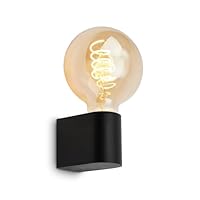 BRILONER - Spiegelleuchte Bad IP44 Spritzwasserschutz, E27 max. 10W, Wandmontage, Badezimmerlampe, Spiegellampe Bad, Lampe Badezimmer, Badlampe Wand, Wandlampe Badezimmer, 4,5 x 8 x 9,5cm, Schwarz