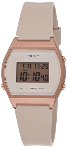 Casio Womens Watch - LW-204-4ADF Rose Gold Dial Beige Band