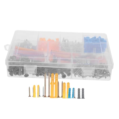 STOBAZA Rubber Wall Anchors Wall Screw Anchor Kit Repair Kit Quick Install Screws