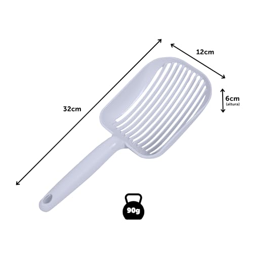 PET GAMES - Pazona higiênica com cantos arredondados e cabo ergonômico para gatos - Gelo