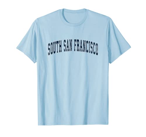 South San Francisco California CA Vintage Sport Design Navy Maglietta