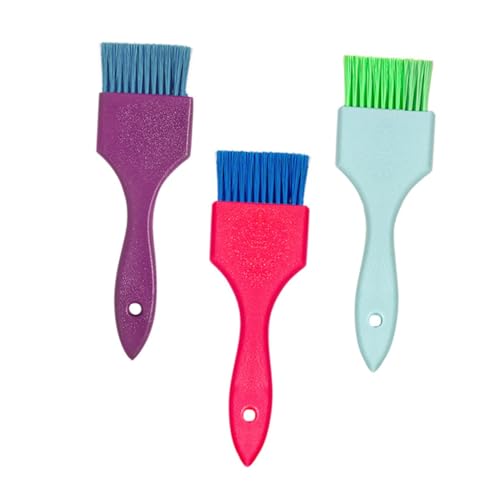 MOTHNUR 3 pezzi Pennelli Professionali per Tintura Capelli con Manico Spazzole per Applicazione Tinte Facili da Pulire Resistenti e Leggere per Uso Domestico e Saloni