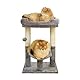 Kratzbaum Turm für Indoor-Katzen mit Kratzbaum-Plattform für Kätzchen und Katzen (Hellgrau)