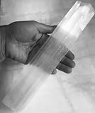 Selenite Stick by CuartoAstral, 7 to 8.5 Inches Long, 1 to 2 inches Wide, White Healing Stone,...