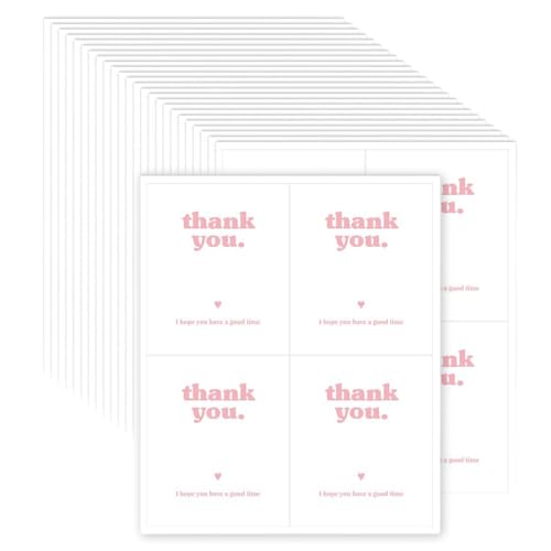 Juego de 100 etiquetas adhesivas rectangulares para caja de regalo, etiquetas de sellado con adhesivo fuerte para cualquier ocasión