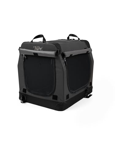 TrendPet TPX-Pro - Leichte, Faltbare Hundebox mit Aluminium Rahmen (grau, L 60 x B 45 x H 50 cm)