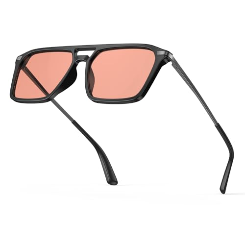 Goiteia Fl-Rose Light Sensitivity Glasses - Anti Migraine Glasses for Fluorescent LED Glare/Photophobia/Computer Screen Glare