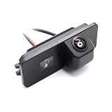 aSATAH AHD/CVBS Car Rear View Camera's Fisheye Lens License Plate Lamp-Camera with RCA Cable & Vehicle Camera for Volkswagen VW Polo Magotan Bora Jetta Golf5 Passat B5 B6 CC Skoda Superb (CVBS)