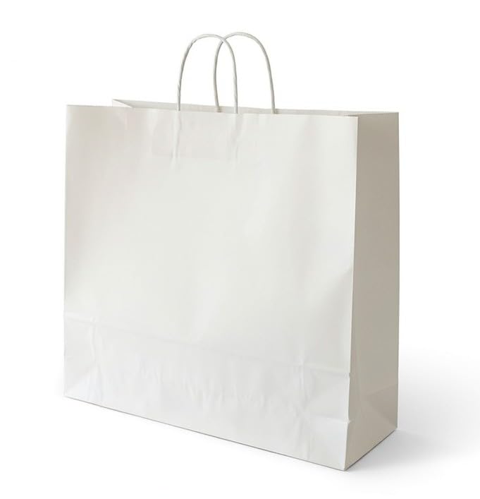 Bolsas de papel con cordón PGV extra grandes 54x50 cm pack de 25