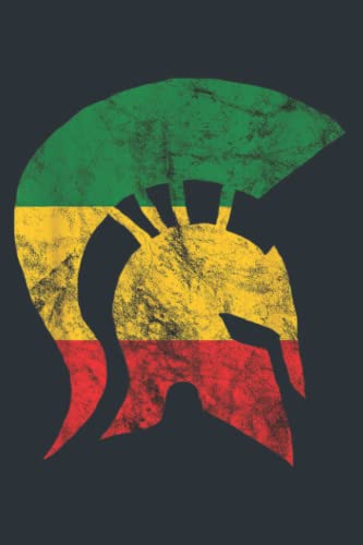  Rasta Reggae Spartan Gladiator Helmet Rastafari Sparta: - 6 x 9 inches, To Do List Notebook, 120 Pages