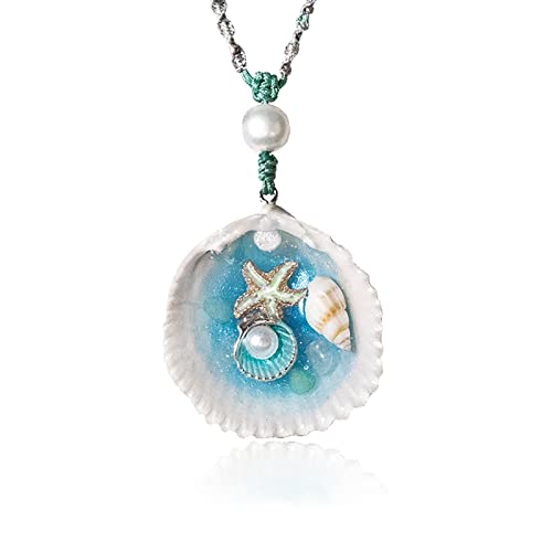 Da Piao Liang Beach Nautical Ocean Pendant Starfish Conch Necklace For Women Girls Ocean Lovers Jewelry Gifts #TOP22