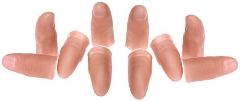 dophee Finger Magic Trick Fake Soft Thumb Tip Close Up Stage Show Prop Prank Toy (10Pcs) image 5