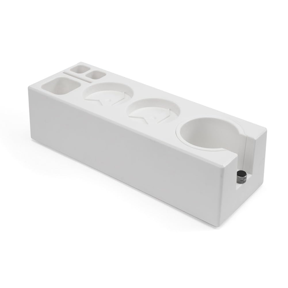 CTRLZS 51-58mm ABS Coffee Filter Tamper Holder Coffee Knock Box Espresso Tamper Mat Stand Cafe Tools Coffee Accessories White
