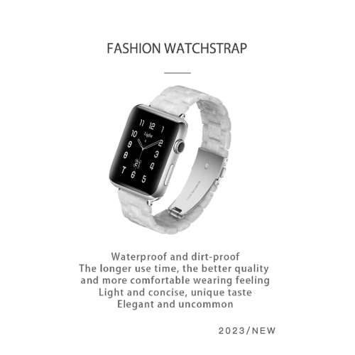 Light House LS-0020 Light Apple Watch Band-Fashion Resin Apple Watch Series 10 Series 9 Series 8 Band,Iwacth Bands,Apple Watch Bands For Women,Compatible With Apple Watch Series 10 9 8 7 Se 6 Ultra 2 1-Pearl White thumb #6