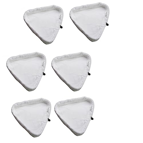 SANHUI 6 almohadillas para mopa de vapor, universal, lavable, triangular, de microfibra, lavable, para mopas de vapor X5 y H2O