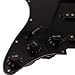 11-Hole 3-Ply SSS Pick Ups Wiring Harness Kit Prewired Loaded Pickguard w/Single Coil Pickups Compatible For USA/Mexico Stratocaster Squier Electric Guitar（Left） (Black)