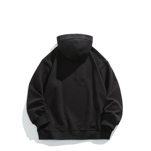 2025 Men's Winter Fashion Hooded Sweatshirt Casual Loose Fit Button Design Oversized Pullover Comfortable Warm2