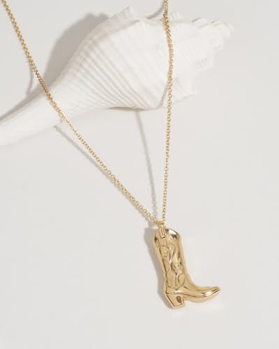 Jewelry: Cowgirl Necklace for Women – Lifetime Color Guarantee – Waterproof, Non-Tarnish, Hypoallergenic, Gold PVD Coated – Great for Beach, Weddings, Gifts2