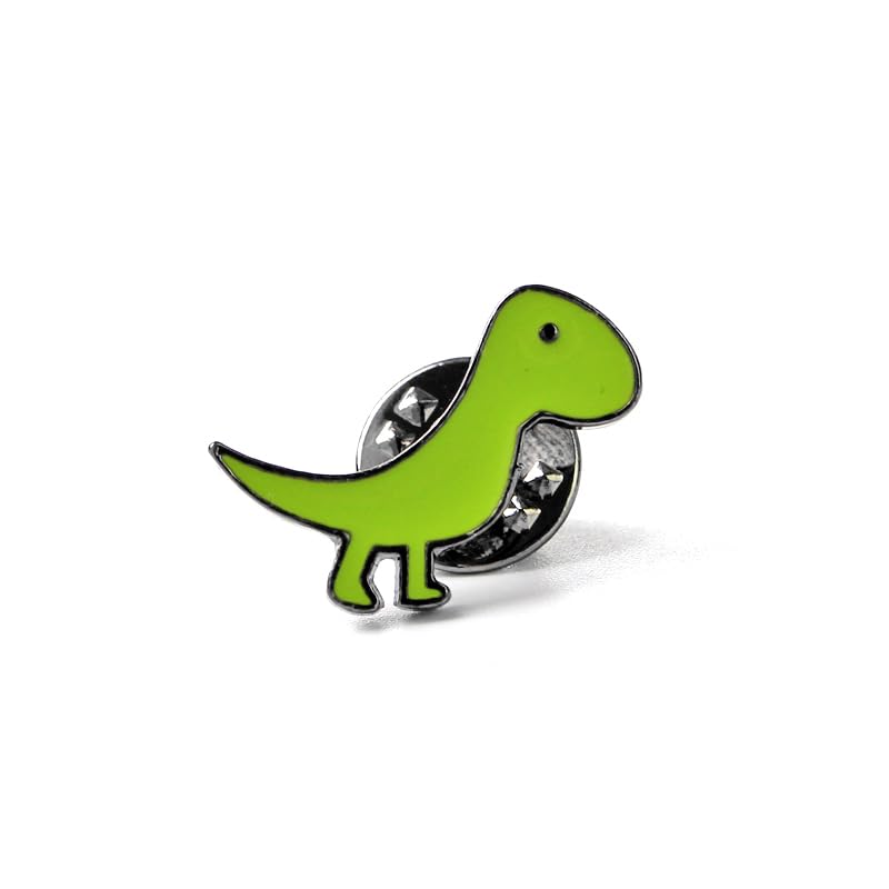 Green Dinosaur Enamel Pin Cartoon Animal Brooches Pin Badge Funny Enamel Lapel Brooch Clothes Bag Backpacks Lapel Badge Pin