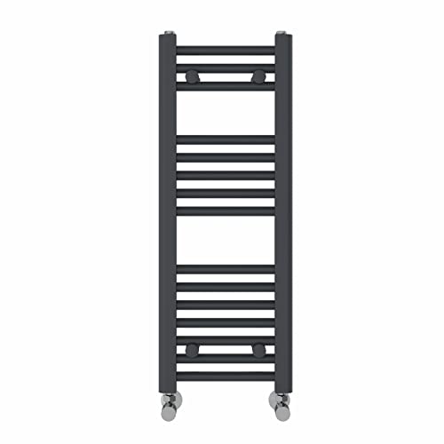 Image of NRG Heated Towel Rail Anthracite Bathroom Straight Ladder Radiator Rad 800×300mm