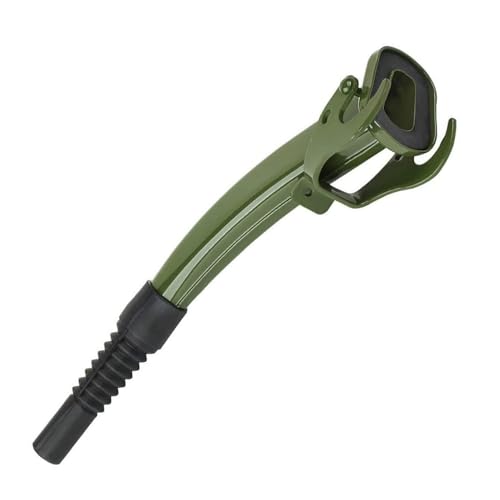 Steel Spout with Rubber Spout - Green Rigid Metal Design Designed for Jerry Cans 21cm Large Heavy Duty Metal Spout