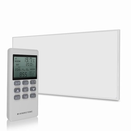 Mirrorstone NXT Gen Remote Controllable Thermostat 700W Far Infrared Electric Panel Heater - Suspended Ceiling or Wall Mount Heater - Energy Efficient