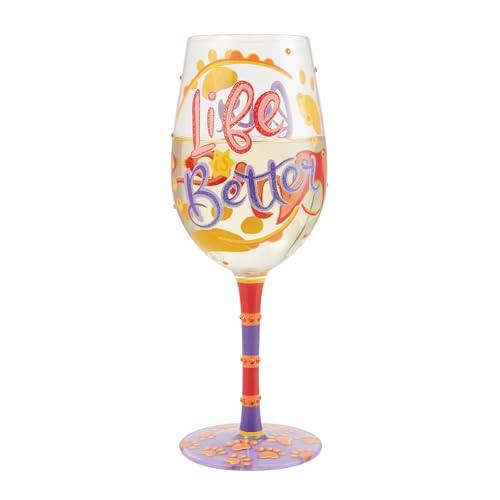 Verre à vin artisanal Enesco multicolore en édition peinte - 3