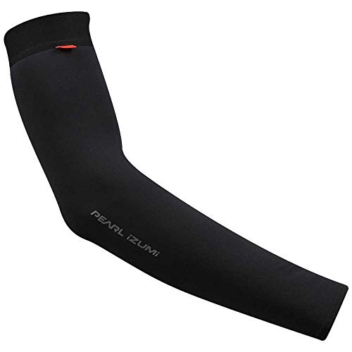 PEARL IZUMI Unisex Sun Arm Sleeves, Durable & Stretchy Sleeves For Sun Protection When Cycling, Running & more, Black, Large