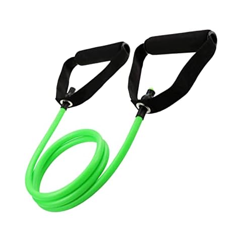 Rubber Resistance Band Tube Cord Fitness Home Gym Exercise Training with Handles (GREEN) Cover