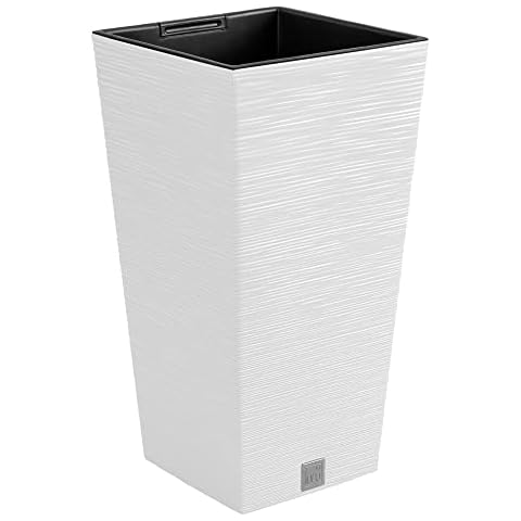Prosperplast Furu Collection 34.5 x 34.5 x 66 cm, 24 L Capacity, White, 34,5 x 34,5 x 66 cm Cover