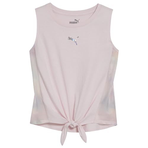 Image of Puma Girls' Sleeveless Cotton Fashion T-Shirt