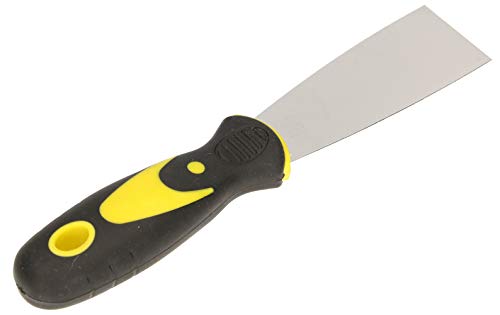 KOTARBAU Spatule de peintre en acier inoxydable 40 mm - Spatule universelle Rayures pour enlever - Couteau à palette avec manche en caoutchouc