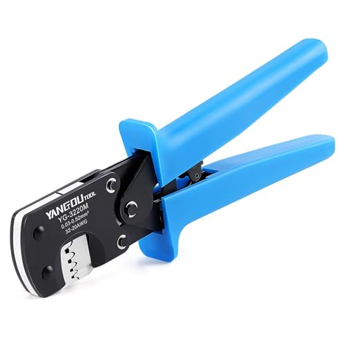Yangoutool Micro Molex Crimper: 32-20AWG (0.03-0.52mm²), Compatible with Molex, JST, JAE, D-Sub, Precision JST Crimping Tool
